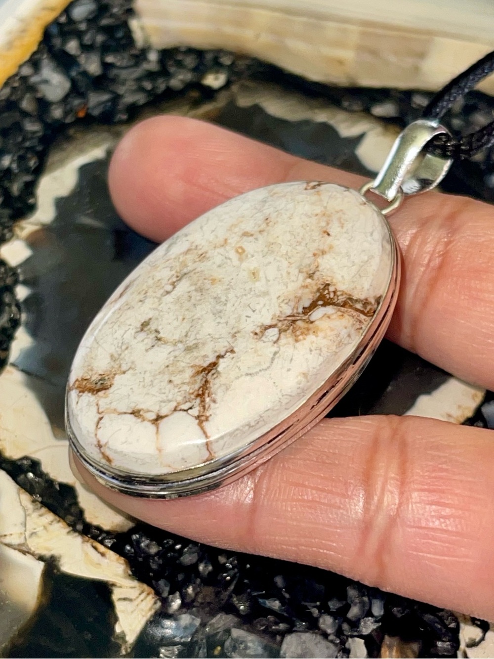 Wild Horse Jasper Magnesite Pendant 2 1/4”